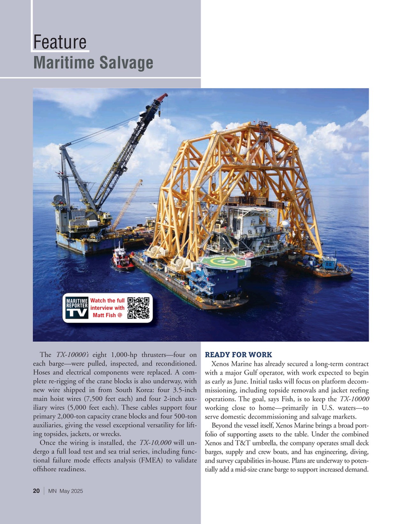 Marine News Magazine, page 20,  May 2025