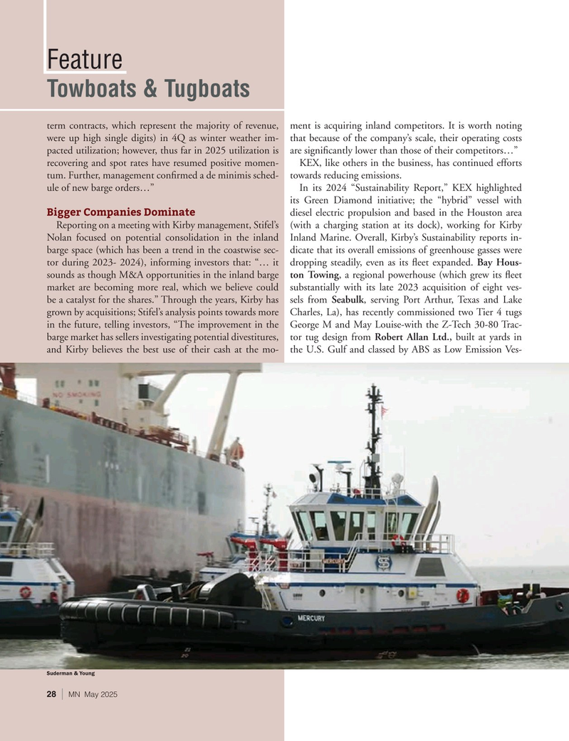 Marine News Magazine, page 28,  May 2025