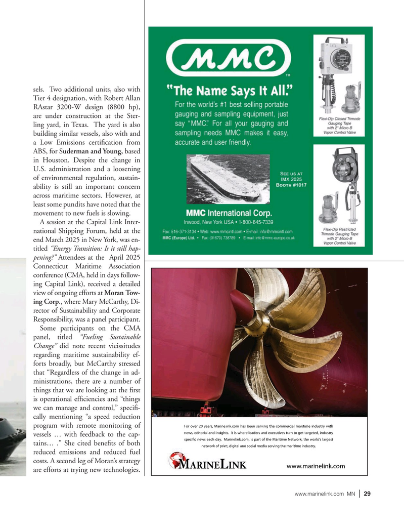 Marine News Magazine, page 29,  May 2025