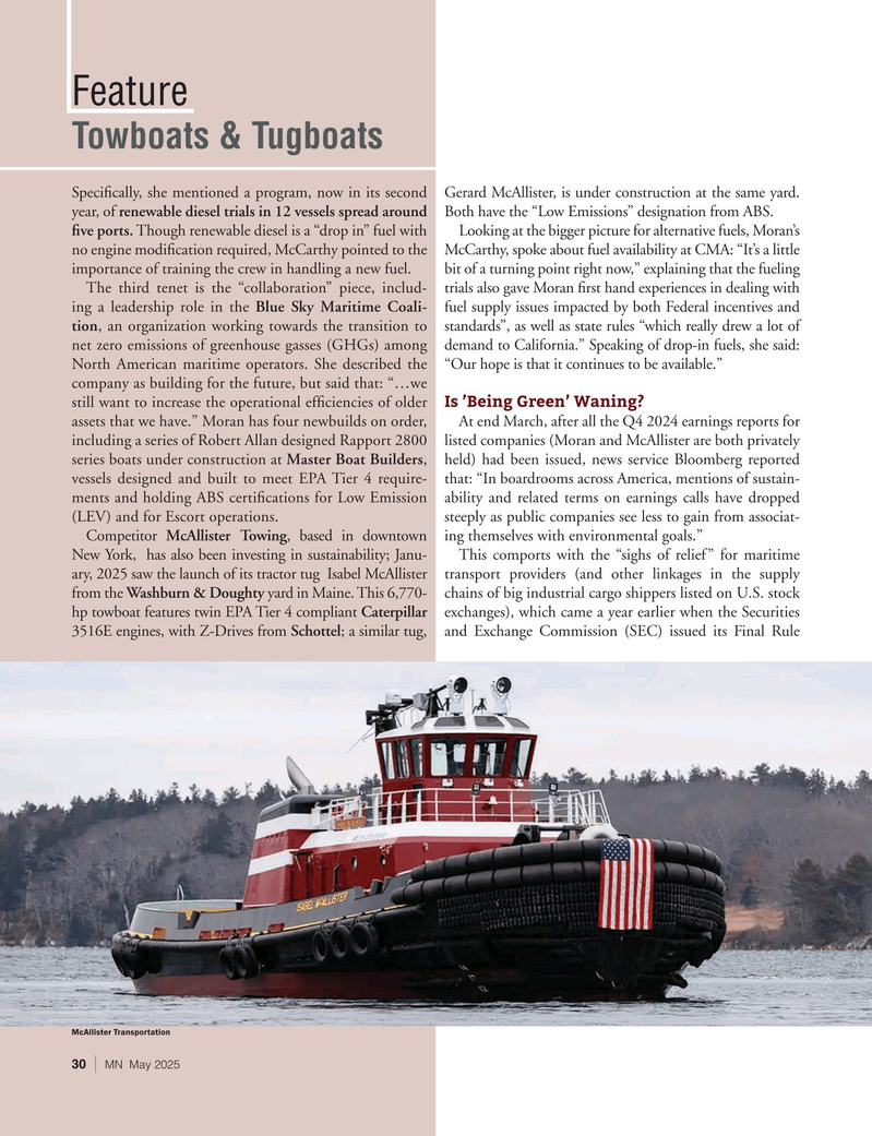 Marine News Magazine, page 30,  May 2025