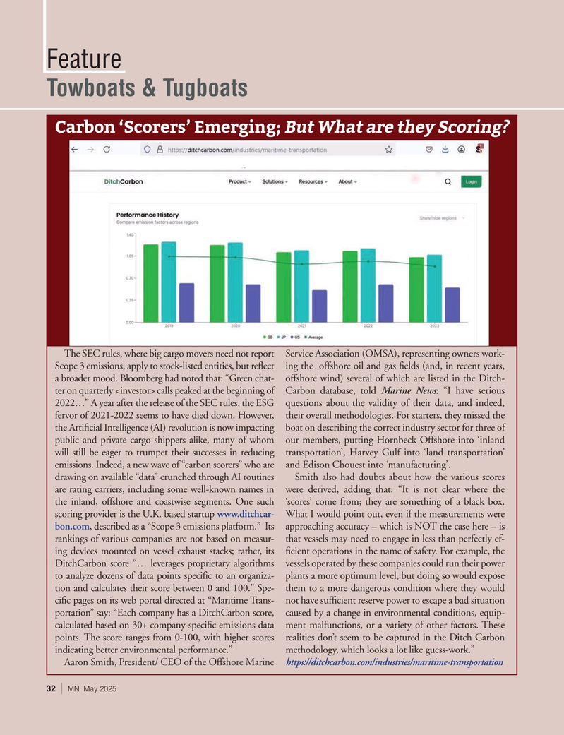 Marine News Magazine, page 32,  May 2025