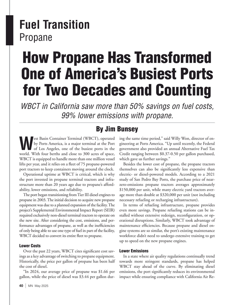 Marine News Magazine, page 40,  May 2025