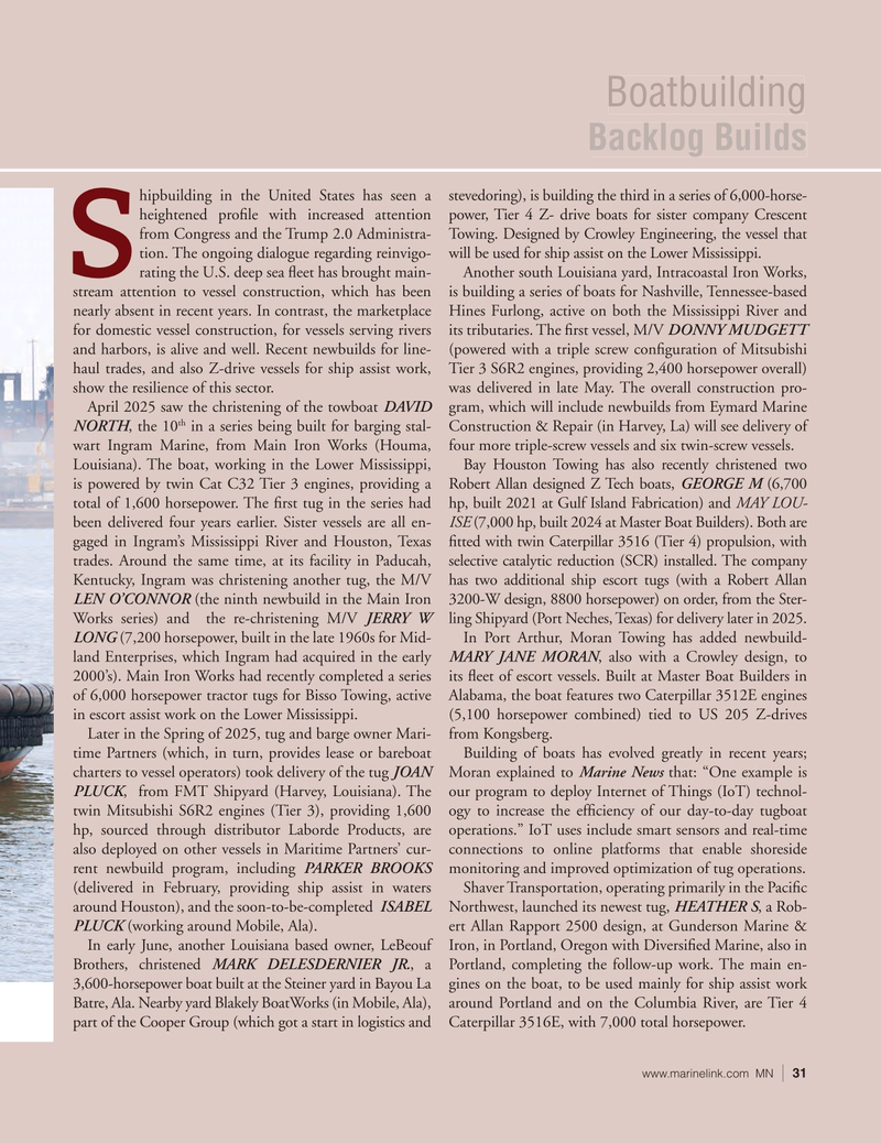 Marine News Magazine, page 31,  Jul 2025