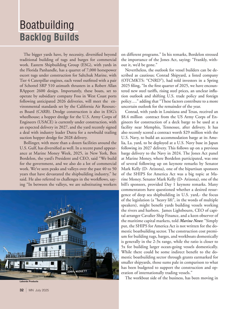 Marine News Magazine, page 32,  Jul 2025