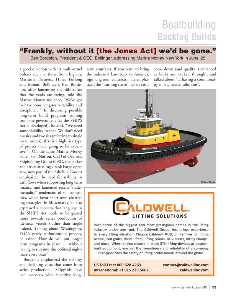 Marine News Magazine, page 33,  Jul 2025