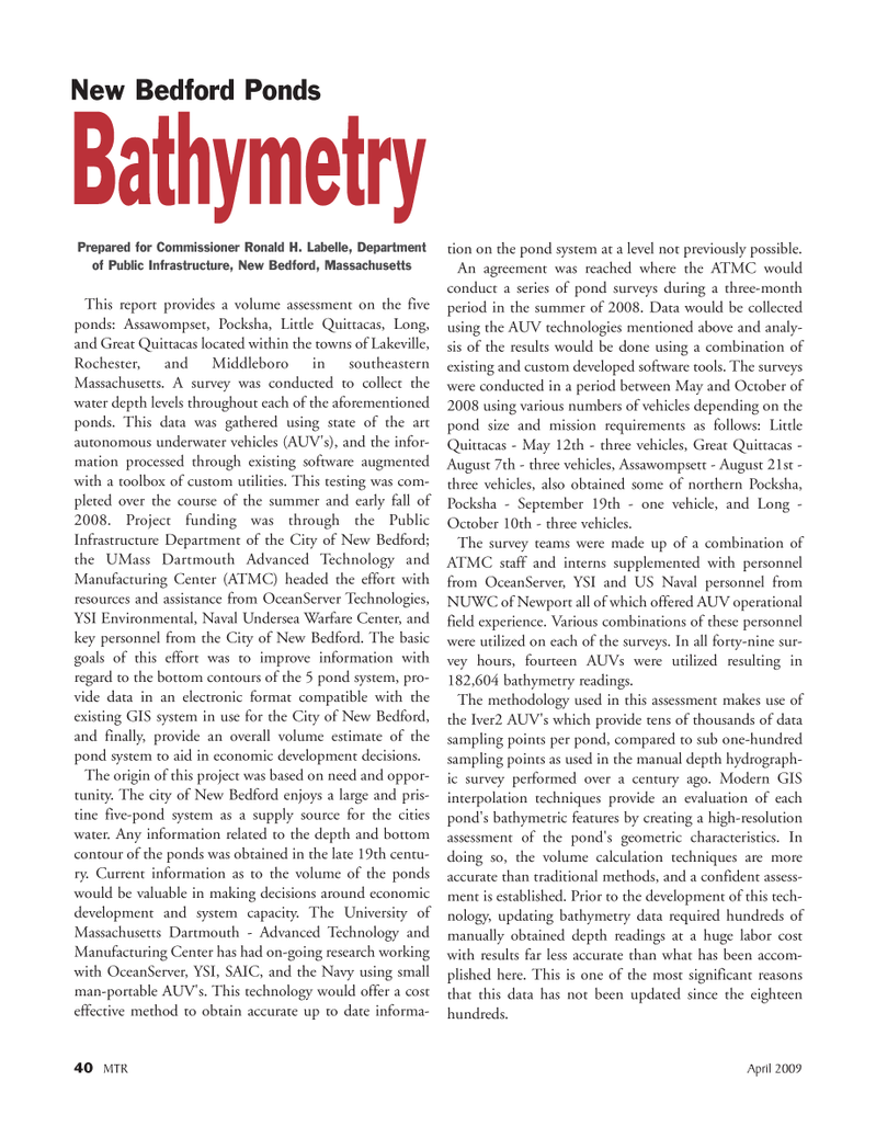 Marine Technology Magazine, page 40,  Apr 2005