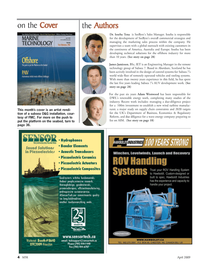 Marine Technology Magazine, page 4,  Apr 2005