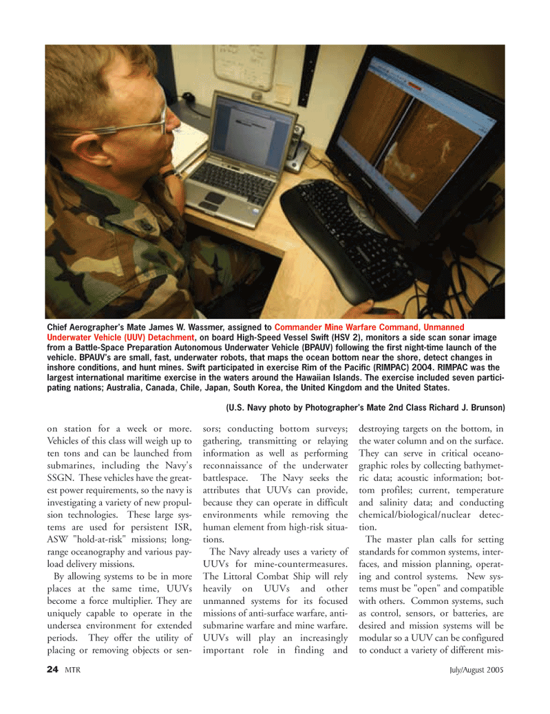 Marine Technology Magazine, page 23,  Jul 2005