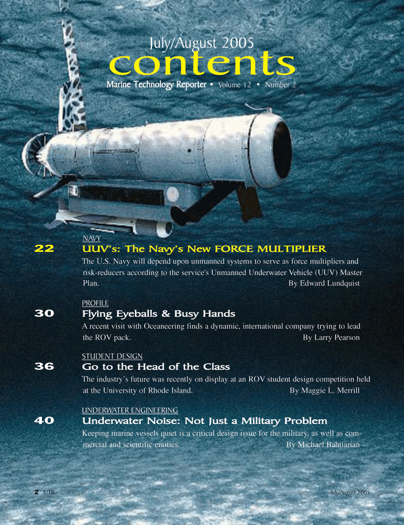 Marine Technology Magazine, page 2,  Jul 2005