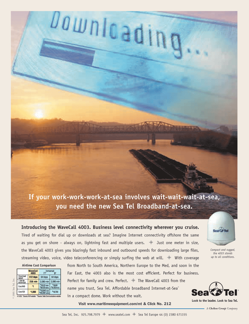 Marine Technology Magazine, page 3rd Cover,  Jul 2005