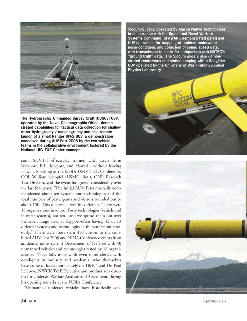 Marine Technology Magazine, page 24,  Sep 2005