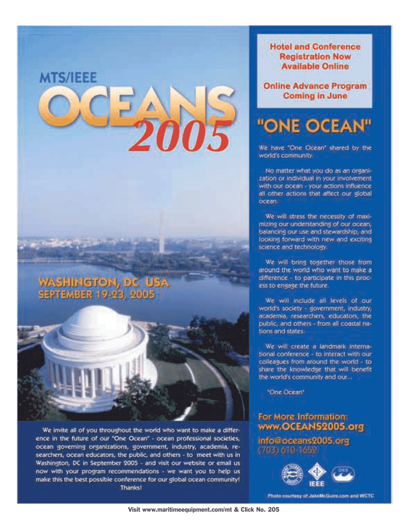 Marine Technology Magazine, page 1,  Sep 2005