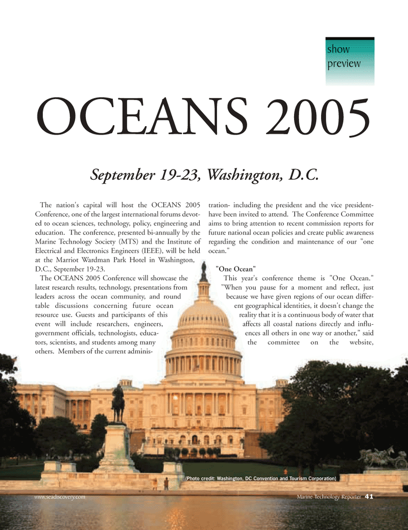 Marine Technology Magazine, page 41,  Sep 2005