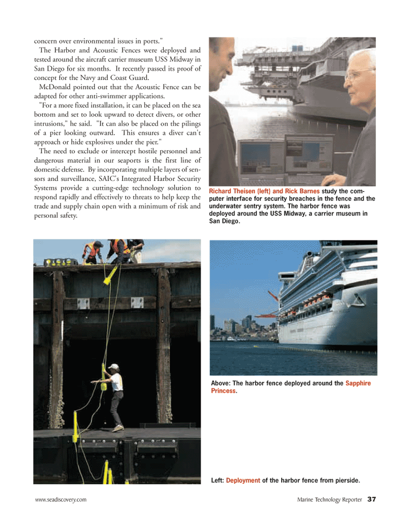 Marine Technology Magazine, page 37,  Nov 2005