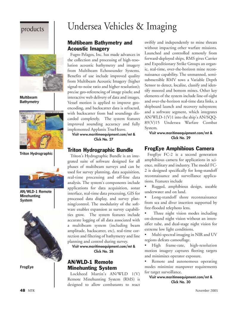 Marine Technology Magazine, page 48,  Nov 2005