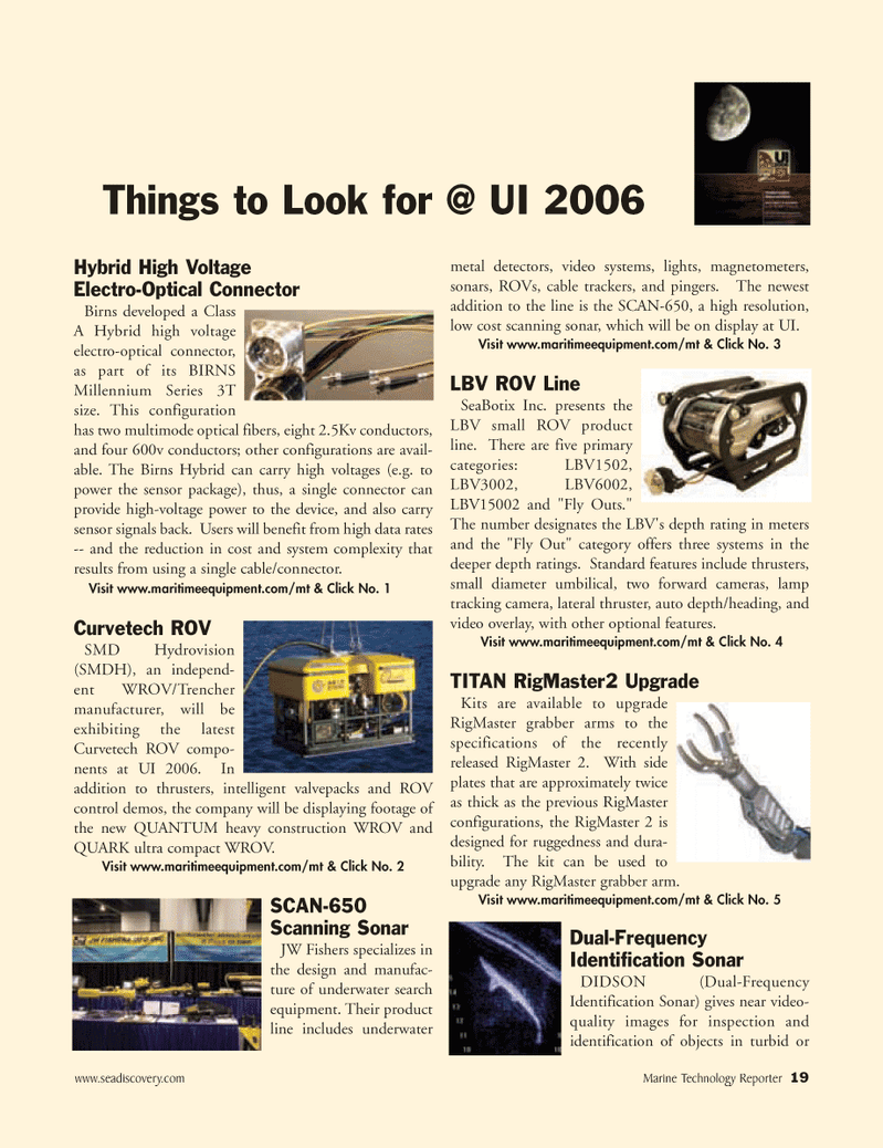 Marine Technology Magazine, page 19,  Jan 2006