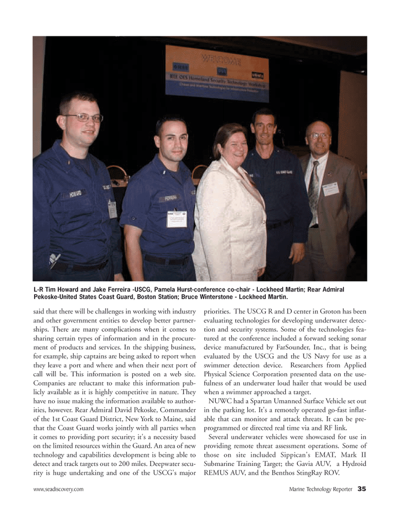 Marine Technology Magazine, page 35,  Jan 2006