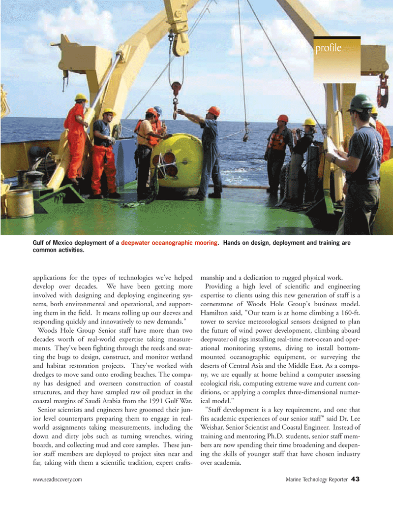 Marine Technology Magazine, page 43,  Jan 2006