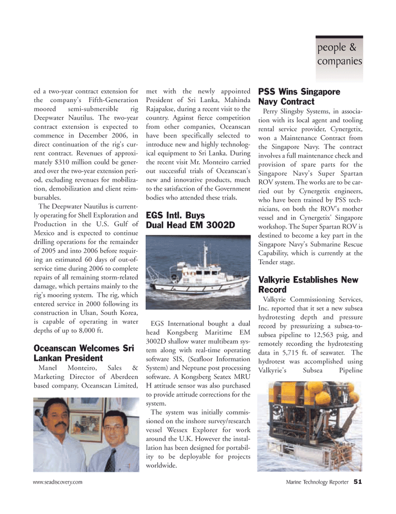 Marine Technology Magazine, page 51,  Jan 2006