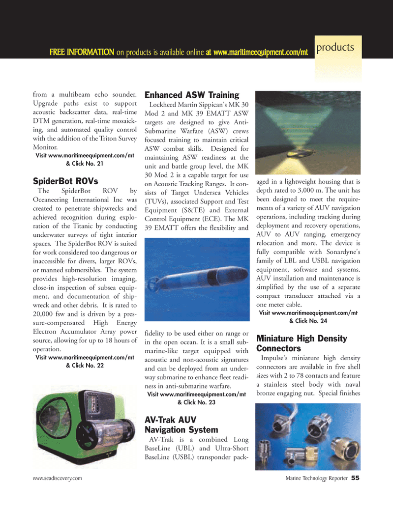 Marine Technology Magazine, page 55,  Jan 2006