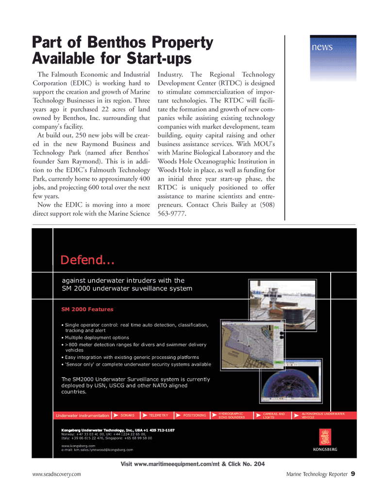Marine Technology Magazine, page 8,  Mar 2006