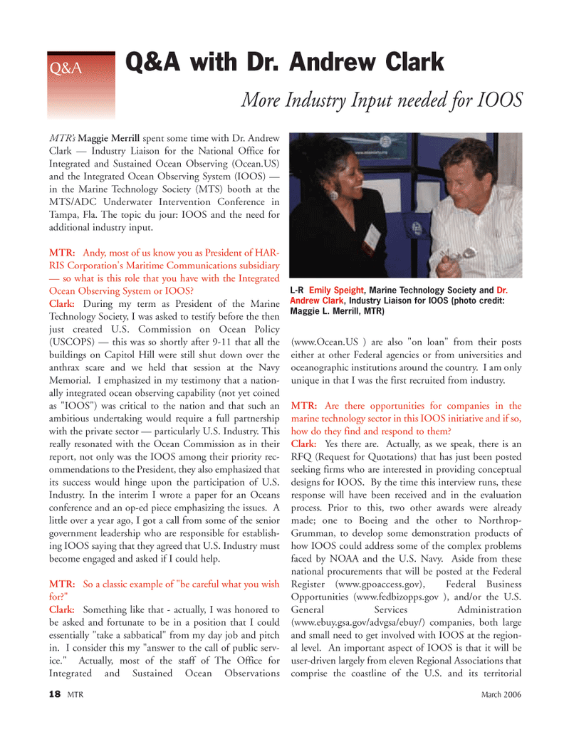 Marine Technology Magazine, page 17,  Mar 2006