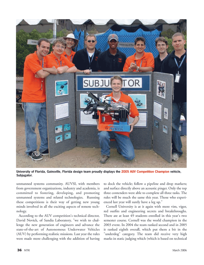 Marine Technology Magazine, page 35,  Mar 2006