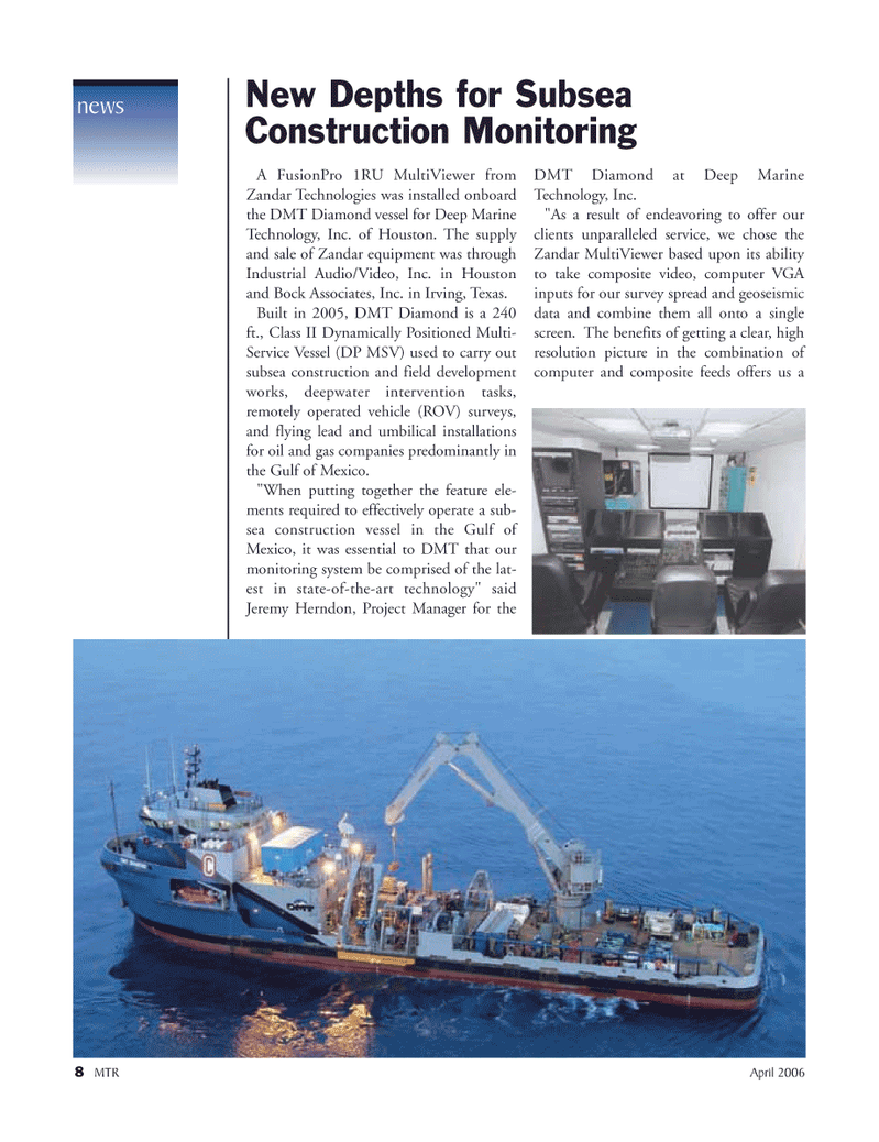 Marine Technology Magazine, page 8,  Apr 2006