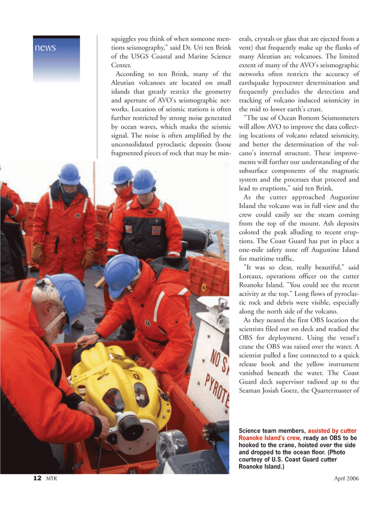 Marine Technology Magazine, page 12,  Apr 2006