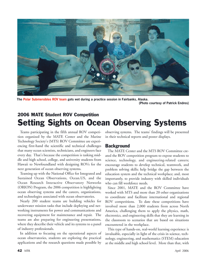 Marine Technology Magazine, page 42,  Apr 2006
