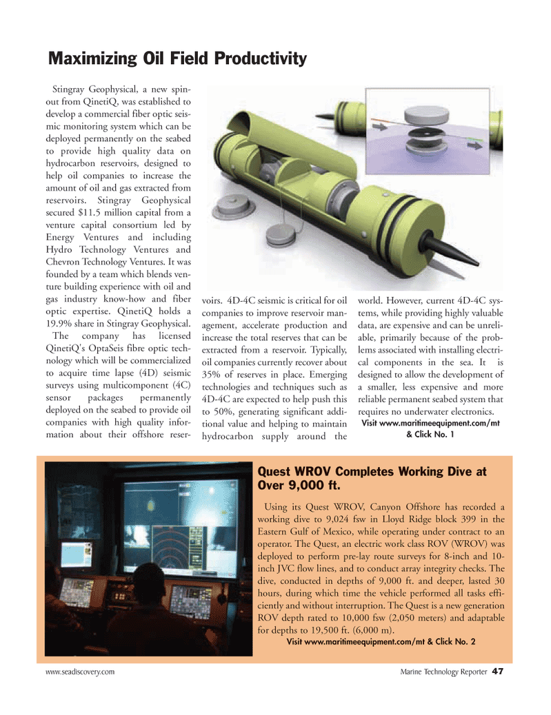 Marine Technology Magazine, page 47,  Apr 2006