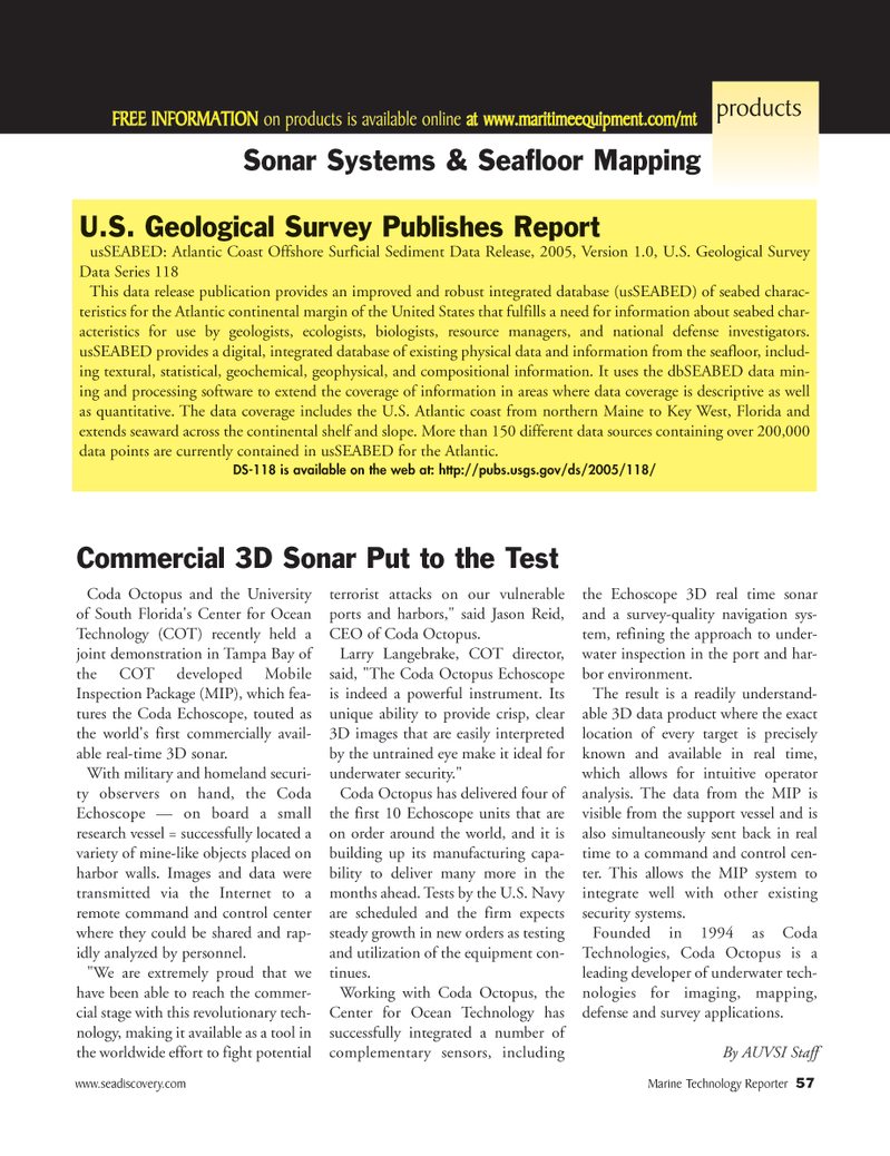 Marine Technology Magazine, page 57,  Apr 2006