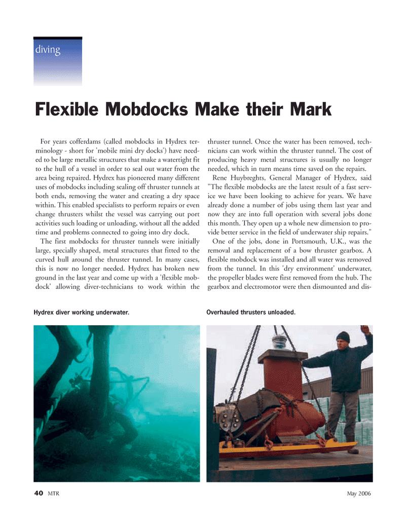 Marine Technology Magazine, page 40,  May 2006