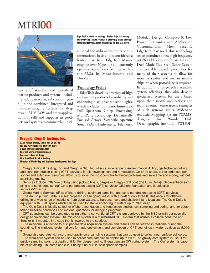 Marine Technology Magazine, page 30,  Jun 2006