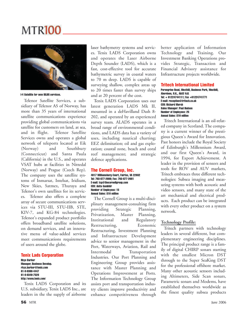 Marine Technology Magazine, page 56,  Jun 2006