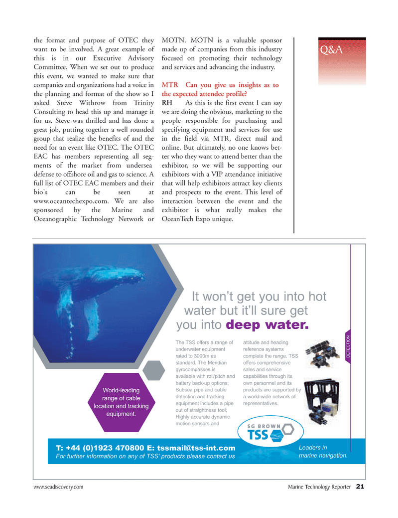 Marine Technology Magazine, page 21,  Nov 2006