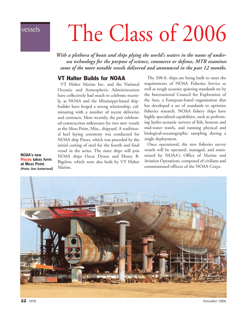Marine Technology Magazine, page 22,  Nov 2006