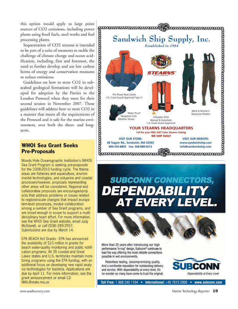 Marine Technology Magazine, page 19,  Mar 2007