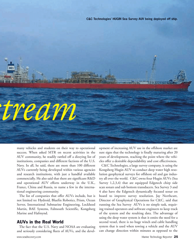 Marine Technology Magazine, page 25,  Mar 2007