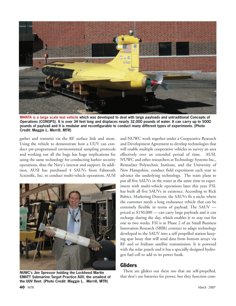 Marine Technology Magazine, page 40,  Mar 2007