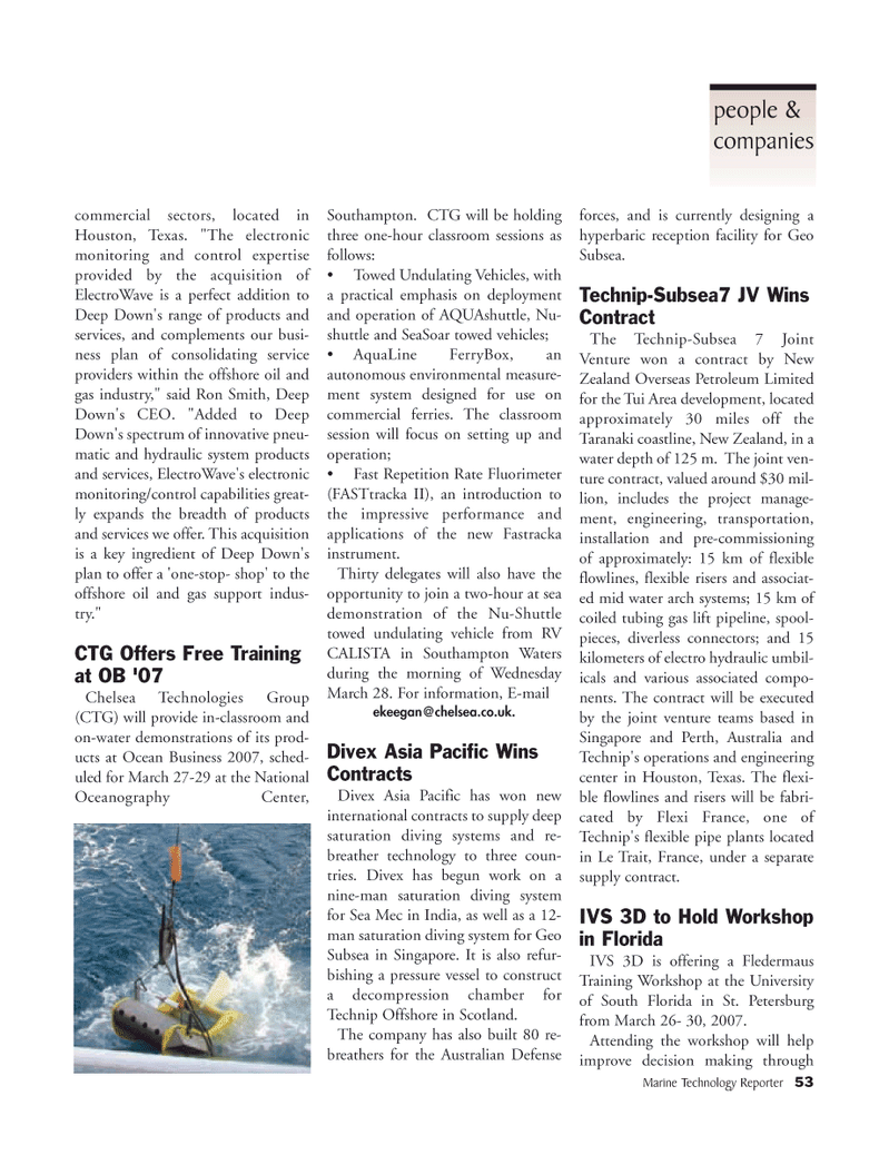 Marine Technology Magazine, page 53,  Mar 2007