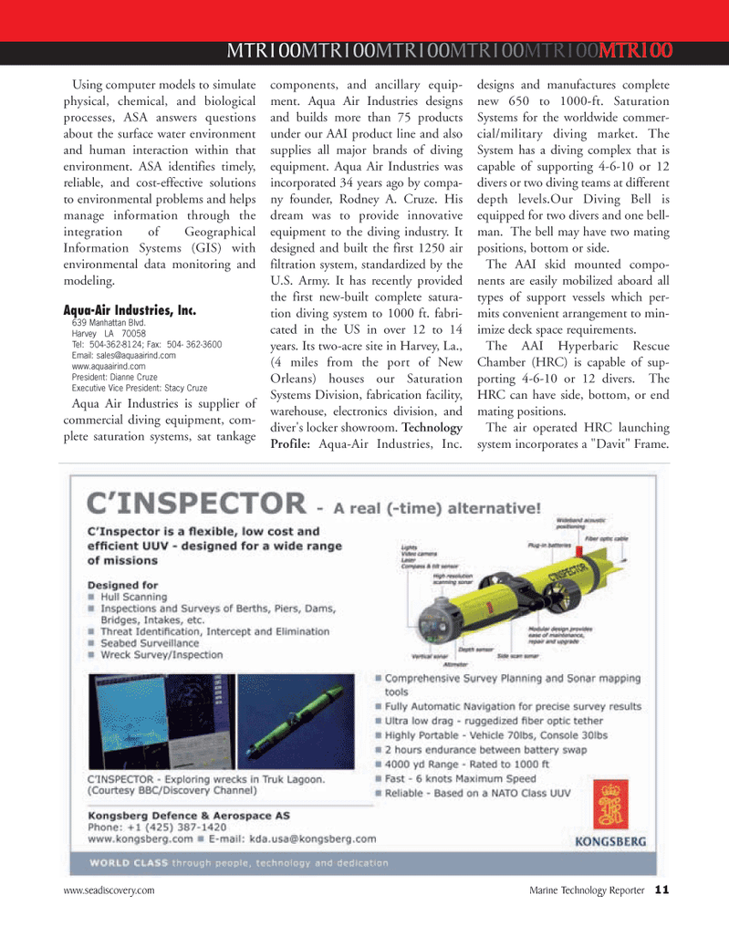 Marine Technology Magazine, page 11,  Jul 2007