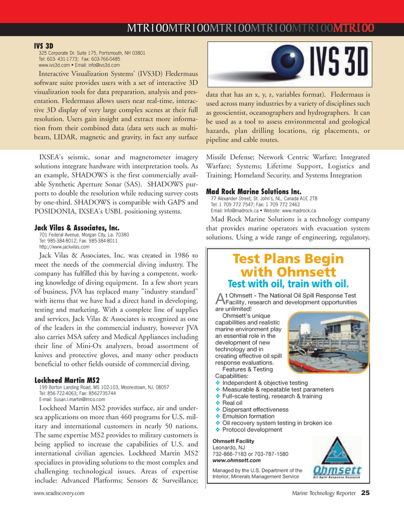 Marine Technology Magazine, page 25,  Jul 2007