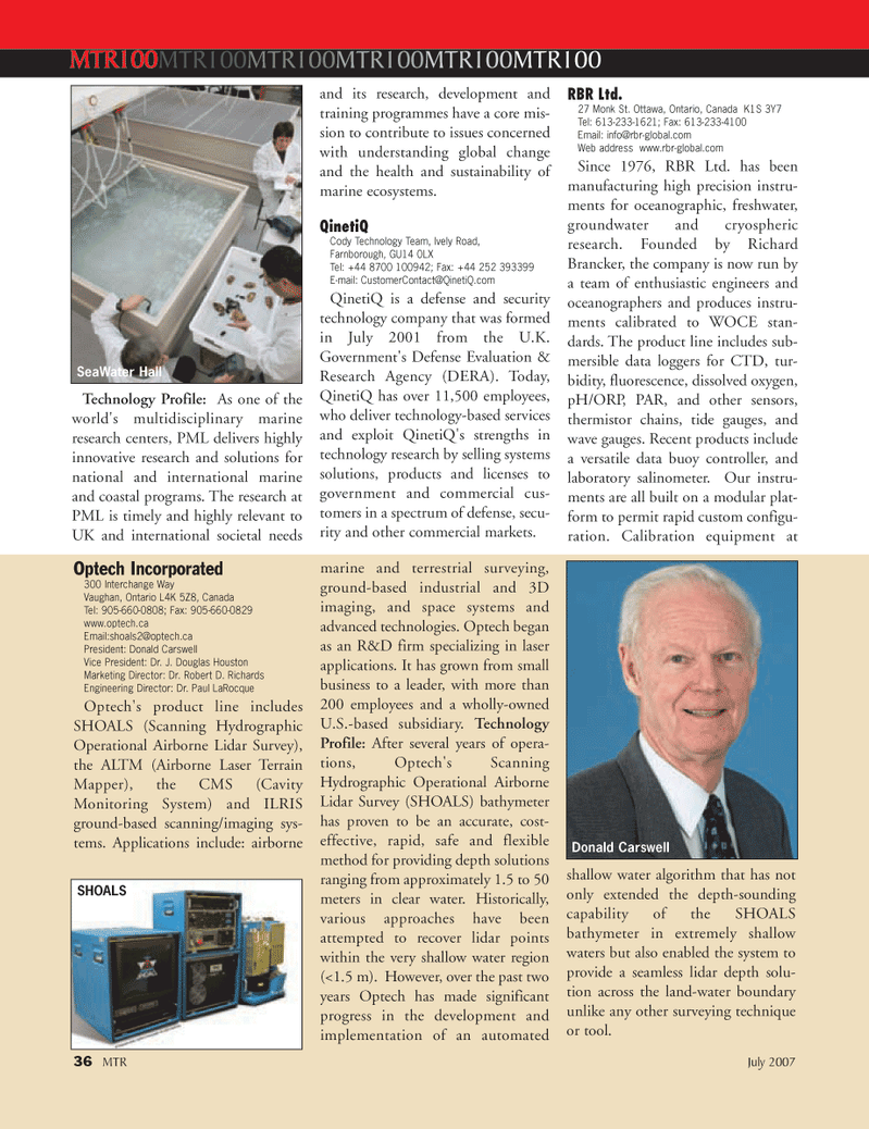 Marine Technology Magazine, page 36,  Jul 2007