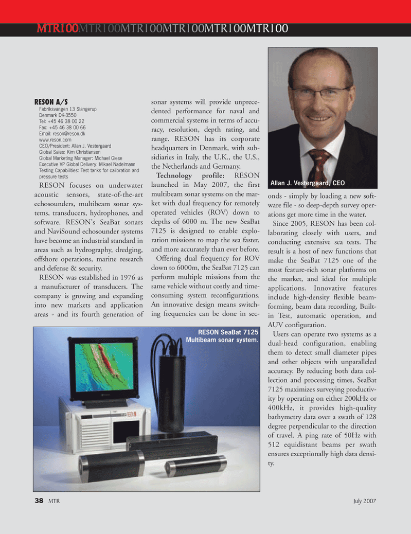 Marine Technology Magazine, page 38,  Jul 2007
