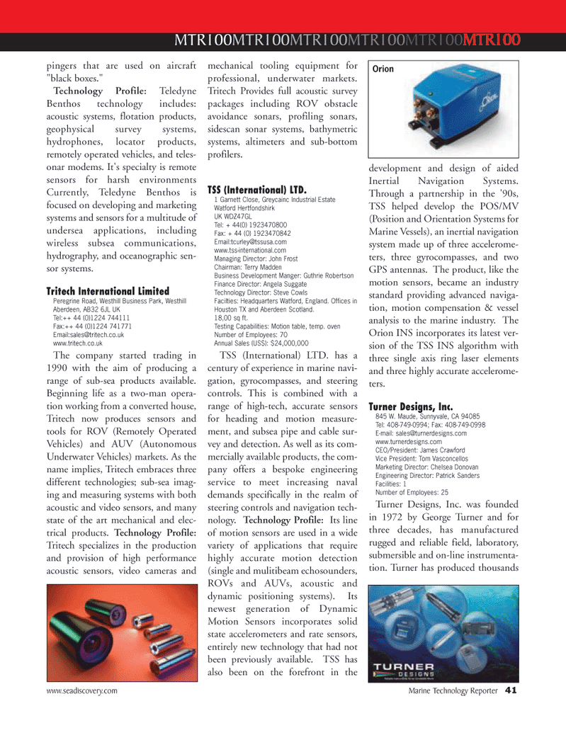 Marine Technology Magazine, page 41,  Jul 2007