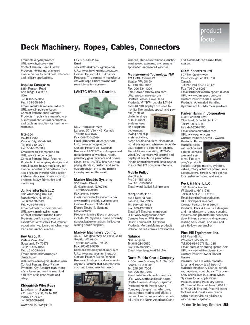 Marine Technology Magazine, page 55,  Jul 2007