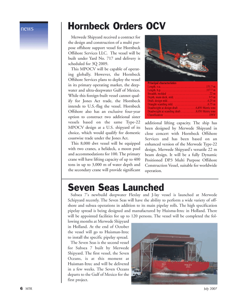 Marine Technology Magazine, page 6,  Jul 2007