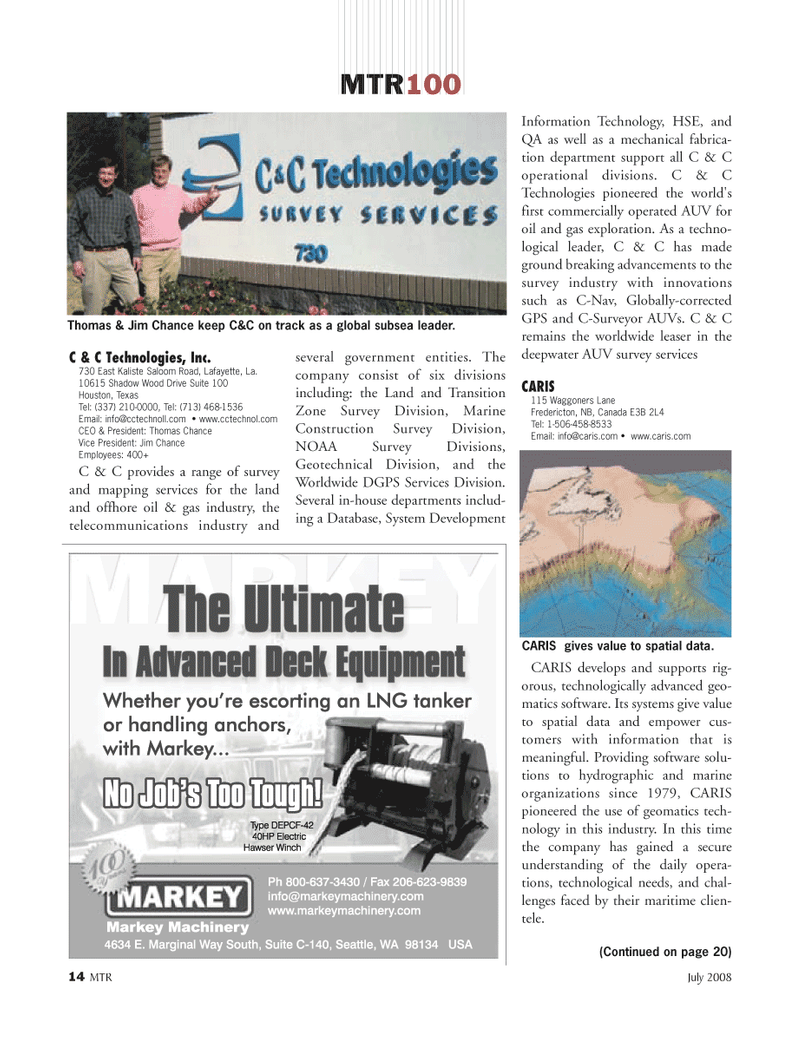 Marine Technology Magazine, page 14,  Jul 2008