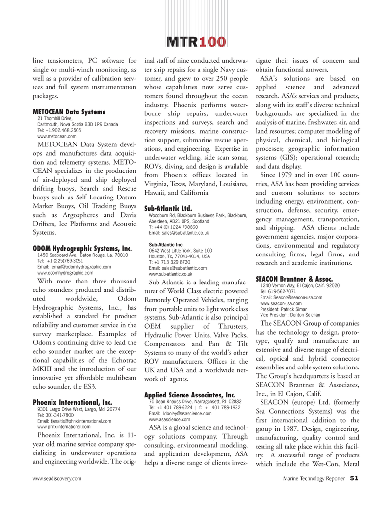 Marine Technology Magazine, page 51,  Jul 2008